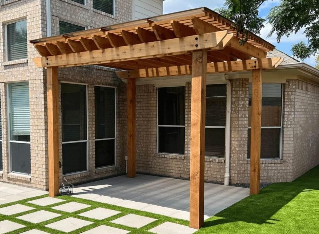 Rustic Pergola w/SunTuf Roof